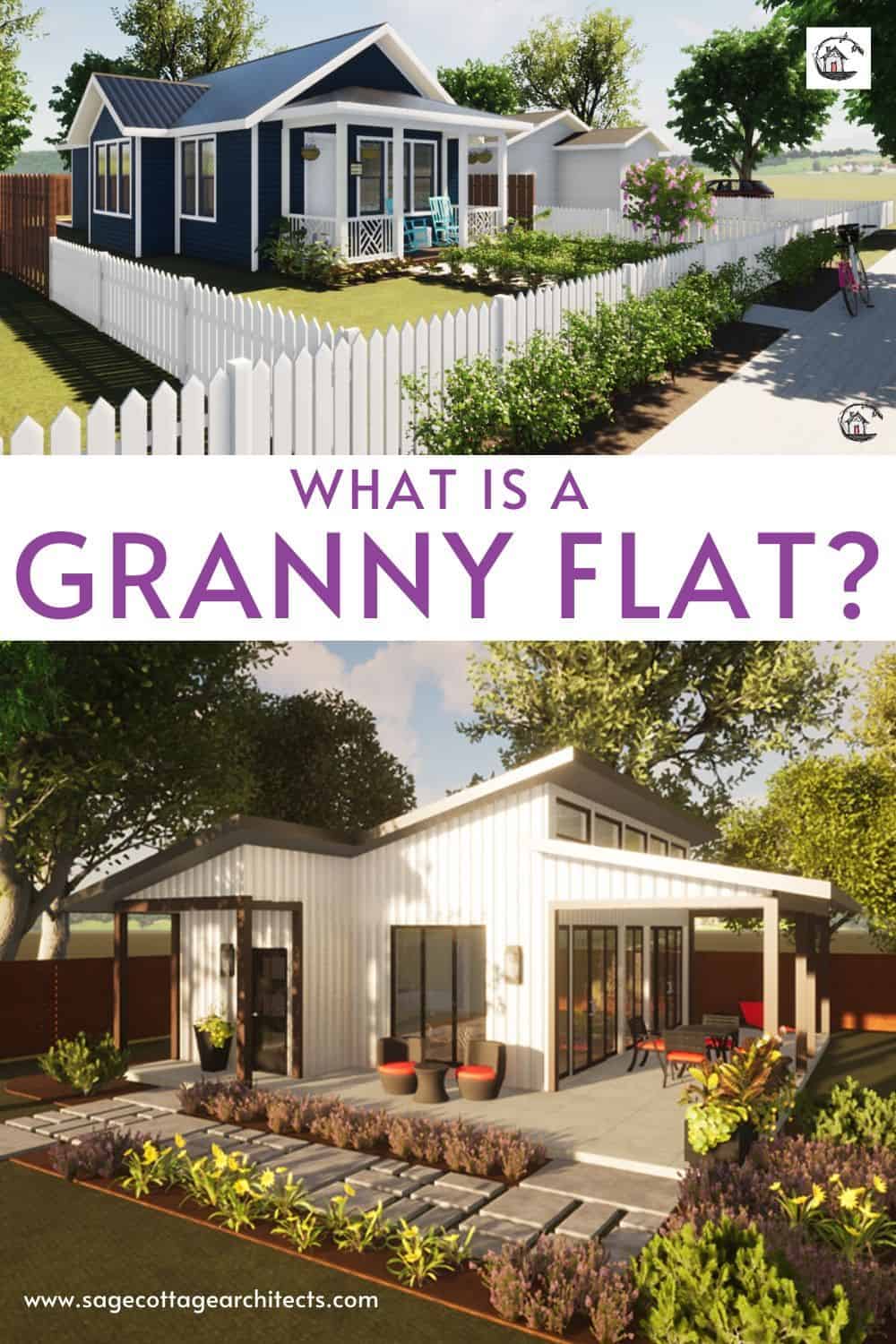 What is a Granny Flat? Check out these modern & traditional style small homes that are a great option for people that don't need a lot of space.  