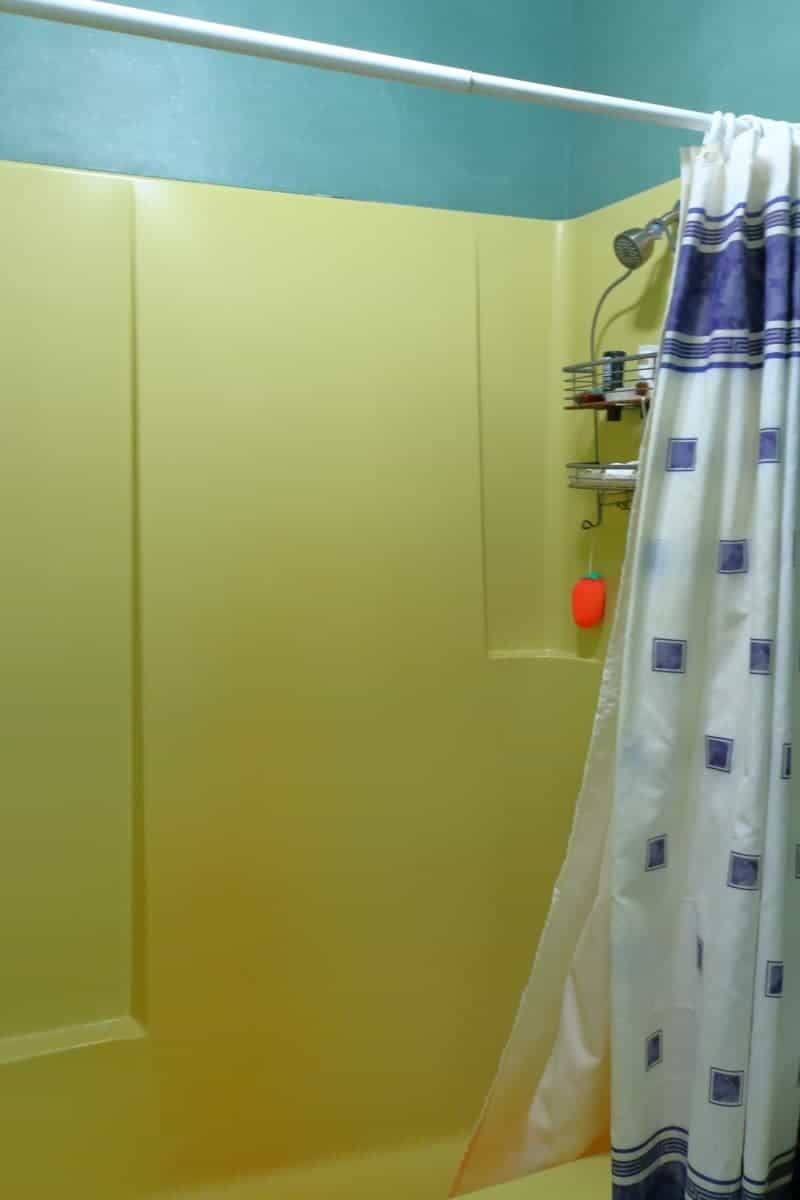 Bathroom remodel - yellow fiberglass tub/shower