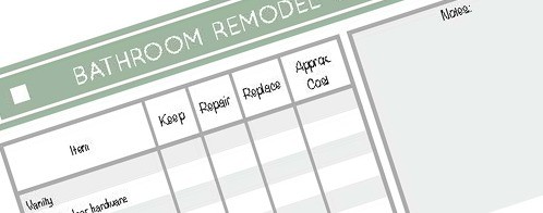 Bathroom Remodel Checklist - Free Printable Download 1