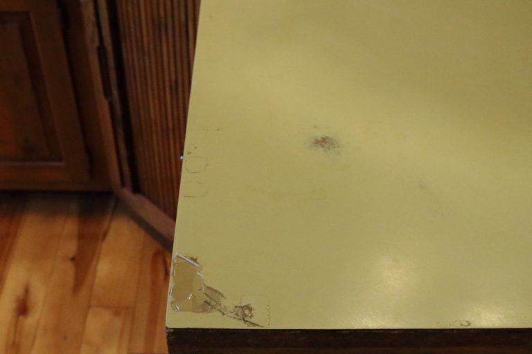 Mini Kitchen Remodel Part 1 – Out with the 1970’s Avocado Green Counters!