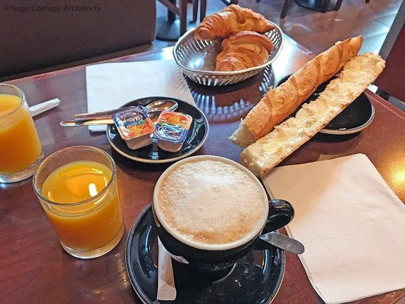 Paris travel tips - typical French breakfast