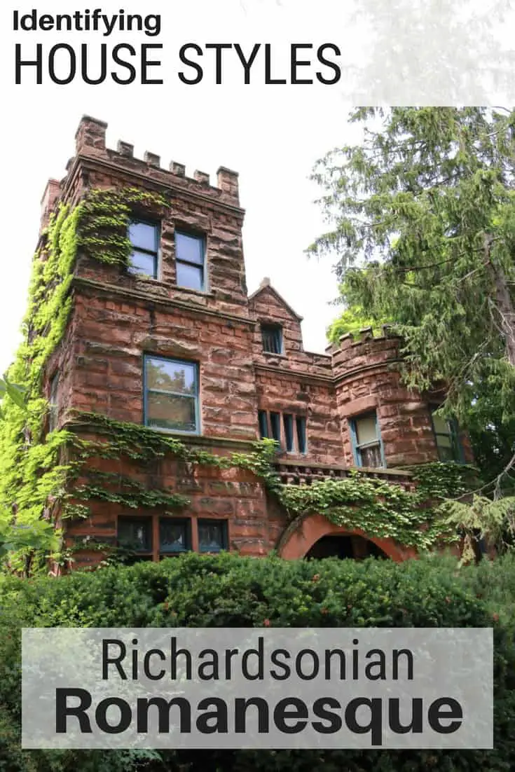 Richardsonian Romanesque homes have towers and stone facades like this home.