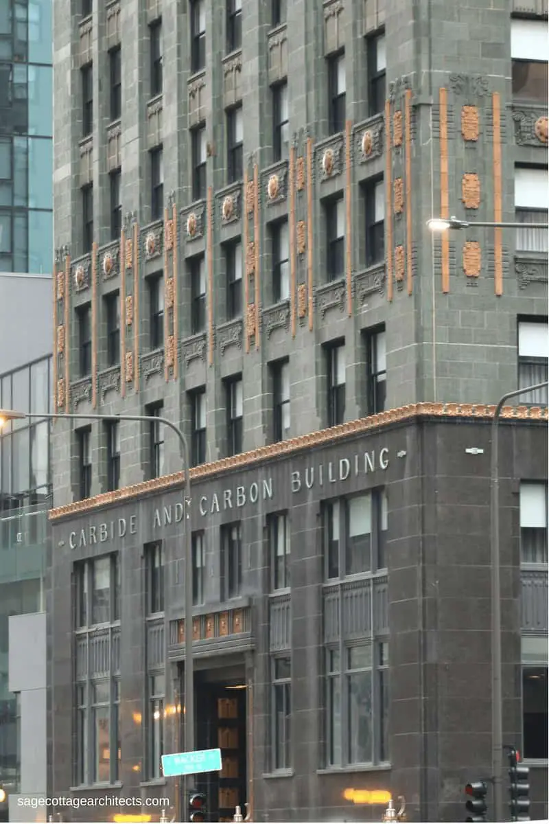 Michigan Avenue view of Carbide and Carbon Building