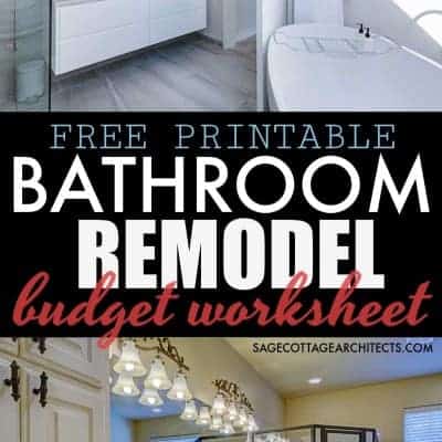 Average Cost of a Bathroom Remodel – Free Budgeting Printable