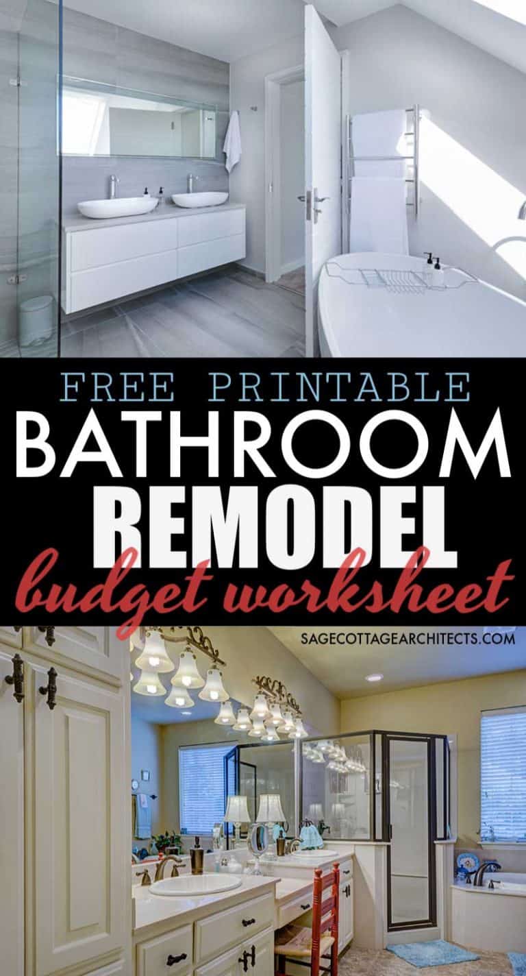 Average Cost of a Bathroom Remodel – Free Budgeting Printable