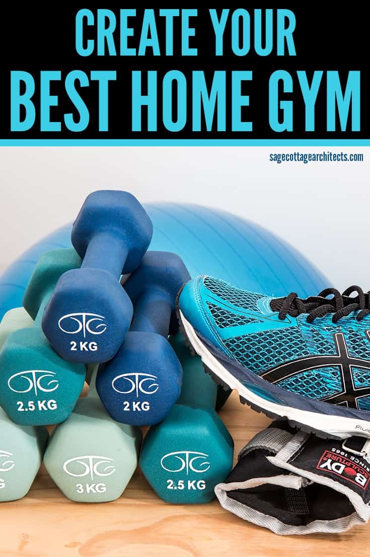Photo collage of workout equipment. Workout in the best home gym that you can. 