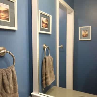 DIY Bathroom Mirror Frame Project