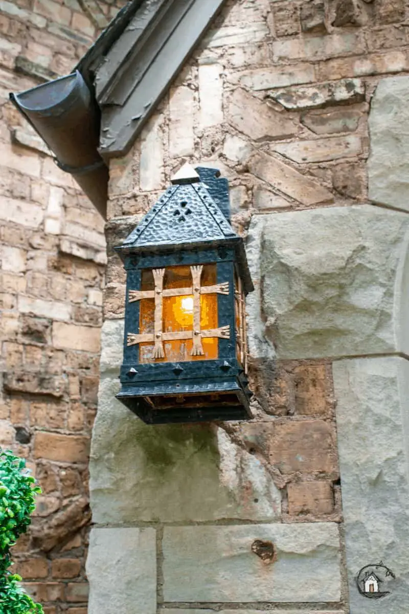 Photo of lantern on old house tour. 