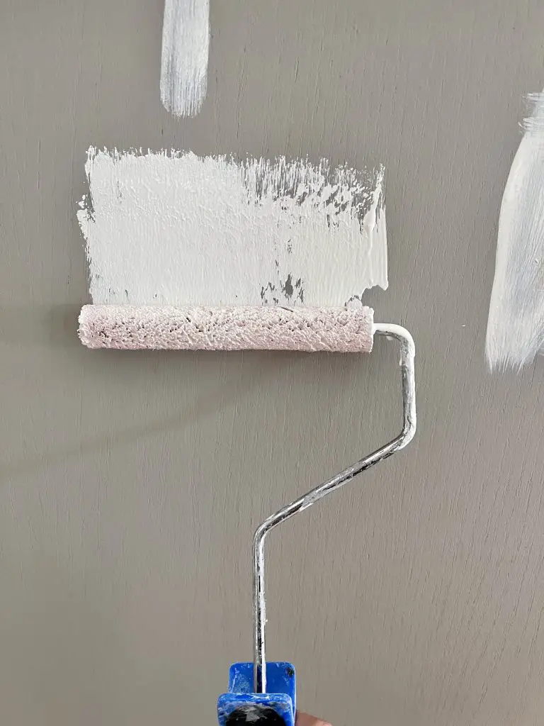 How to Paint Kitchen Cabinets that are Stained 15 small paint roller with primer
