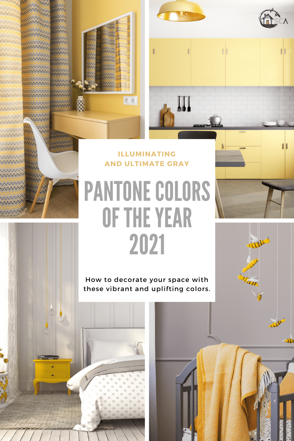 Pantone Color of the Year 2021: Two Hopeful Optimistic Colors 2 image color with text that reads pantone color of the year 2021